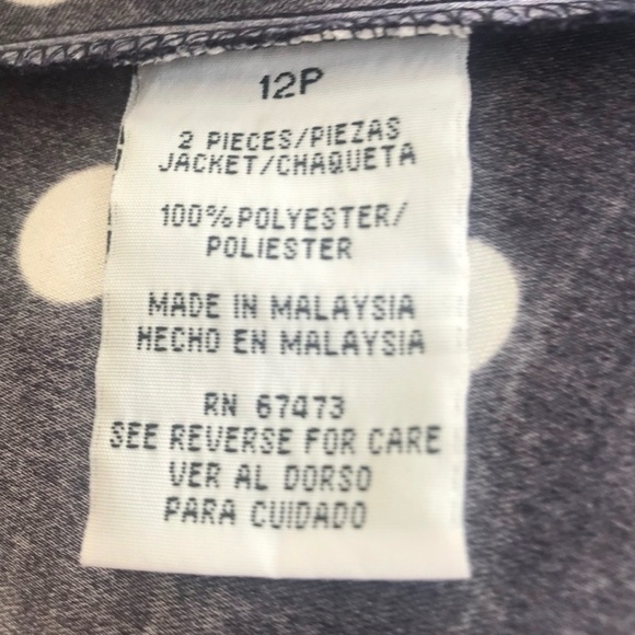 Danny & Nicole Blue and White Polka Dot Ruffle Sleeveless Top Size 12P - Picture 6 of 6